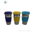 unbreakable stainless steel coffee mug silicon lid